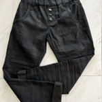 NWT BEVY FLOG Liron Black snake skin Pull on black pant size 26 Photo 0