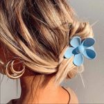 Free People New large flower claw hair clip pastel Photo 1