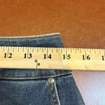 prAna Womens Aubrey Denim Pencil Sz 4 Skirt Exposed Button Fly Vintage Look Photo 2