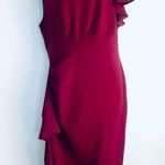 MIUSOL Cocktail Midi Length dress sleeveless with ruffle accent 2XL Red Size XXL Photo 0