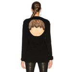 L'Agence  Antonio Lace Open Back Wool Sweater Black size XS Photo 10
