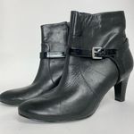 Lauren Ralph Lauren Womens Leather Saida Ankle Boots Booties Buckle Black Sz 10B Photo 5