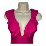 J.Crew  Ruched Ruffle One Piece Swimsuit Pink NWT Size 12 Colorful‎ Bright Girly Photo 2