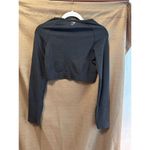 Gymshark  Womens L Vital Seamless 2.0 Crop Top Black Marl Mesh Gym Size Large Photo 2