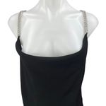 ZARA NEW  Black Chain Strap Cowl Neck Mini Sleeveless Slip Cami Camisole Dress M Photo 6