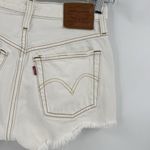 Levi's  Premium 501 Shorts Ivory Cut Off‎ Button Fly Jean Denim Women’s Size 25 Photo 7