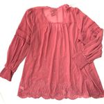 Torrid eyelet long sleeves smocked blouse Photo 5