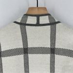 Chico's Reversible Windowpane-Print Cardigan Draped Open Front Long Sleeve Photo 15