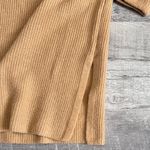 Pink Martini Long Live Ribbed Sweater Tunic Dress Womens L Mock Neck Camel Tan Photo 2