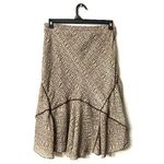 Worthington  Womens 8 Lined Skirt Beige Brown Snake Skin Print Flowy Feminine Photo 1