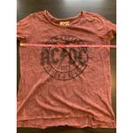 ACDC Band‎ Tee High Voltage Rock N Roll 1975 Red T Shirt SS Womens Large Soft Photo 4