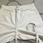 BDG  Tapered Baggy High Rise Cream Distressed Jeans, size 31 Photo 5