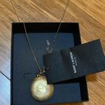 Saint Laurent  Guilloché Medallion Pendant Necklace in metal Photo 3