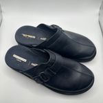 Clarks Collection Cushioned Clogs Blue Leather Slip On Comfort Shoes Womens 8.5 Photo 1