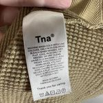 Aritzia Tna Long Sleeve Waffle Knit Thermal Tan Hooded Shirt Women's Small Photo 4