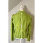 Charter Club Women’s 100% Linen Button Down Green Cardigan/Jacket Medium Photo 4