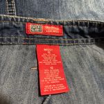 Faded Glory  Denim Medium Wash Fray Skirt/Skort Missy size 16 Embroidered Flowers Photo 6