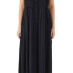 Frye  Ladies Button Front sleeveles long Midi maxi Dress Size extra small black Photo 0
