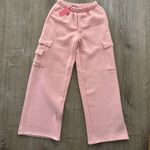 Edikted NWT  Baby Pink Wide Leg Cargo Sweatpants (S) Photo 1