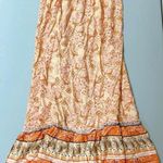 Orange Floral Paisley Maxi Skirt Size S 🌻 Photo 0