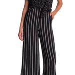 Luxology Jumpsuit Tie-Front Stripe & Polka Dot Print Plus Size 14 NWT Photo 12