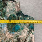 A Byer A.Byer Y2K Satiny Women's XL Sleeveless Asymmetric Ruffle Blue Green Top Blouse Photo 3