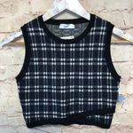 ALC Frank NWT A.L.C. Nat Plaid Crisscross Crop Top shirt Photo 2