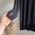 Athleta Criss-Cross Long Sleeve Black Dress Soft Modal Fabric Size L Photo 3
