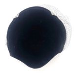 Vintage 1950s Black Velvet Evening Hat Beret Cap Rhinestone Clip With Mesh Veil Photo 7