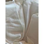 Tie Front Crop Blouse Collar Swim Cover Up Off White Small Photo 4