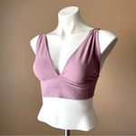Adidas | Lavender Seamless Micro Stretch Longline Plunge Lounge Bra Sz OS Photo 3