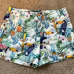 OVI  Tropical Bird Print Women Shorts Photo 0