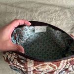 Vera Bradley Brown & Blue Paisley Medium Makeup Toiletries Bag Vintage Photo 8