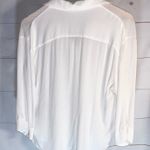 Aritzia Babaton viscose button up blouse shirt stretchy gauzy Photo 3
