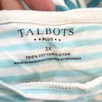 Plus Womens 3X Randall Stripe Talbots Tee Tonal Blues Coastal Beach Photo 6