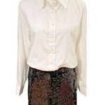 Anthropologie Mare Mare Womens Sequin Cocktail Dress Size S Party Holiday Event White Photo 0