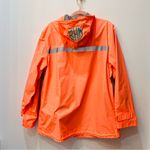 Charles River Apparel  rain jacket coral orange monogram “BHM” sz Large Photo 5