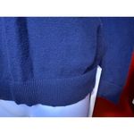 LC Lauren Conrad Lauren Conrad M Navy Blue Crew Neck Lightweight High Low Lovebird Sweater Photo 3