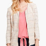 Nic+Zoe tweed jacket zip blazer petite Size S D29 Photo 0