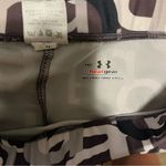 Under Armour Black and White Logo Print Spandex Workout Shorts Size Medium Photo 4