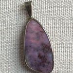 Vintage Eudialyte Multi Color Gem Native Sterling Silver Dual Sided Pendant Photo 1