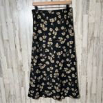 Old Navy Vintage Y2K Floral Maxi Skirt Black Cream Womens Size 6/Small Photo 3