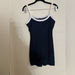 SKIMS  sold out Soft Lounge Ringer Scoop Onesie size Medium navy blue and white Photo 4