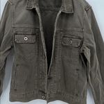 ALLSAINTS  Scalby Olive Brown Cotton Jacket Small Utility Trucker Photo 3