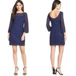 Lilly Pulitzer Topanga Crochet Mini Dress Womens XS Navy Knit Resort Wear Preppy Photo 1