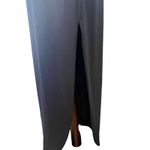 Vintage 90s Moods Pencil Maxi Skirt US 6 Formal Minimalist Holiday Back Slit Black Photo 5
