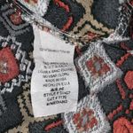 LTX Sportswear Womens Dress Tunic Top M Boho Black Red Gray Bell Sleeve Lace Size M Photo 5