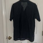 TARAVA@ 💯 % linen short sleeve shirt in black. GUC. Black Size M Photo 2