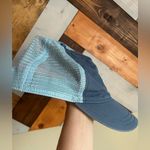 Patagonia trucker hat in two tone blues. Photo 5