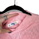 Free People We The Free Pink Casey Ribbed Knit Mock Neck Tunic Longline Sweater Photo 10